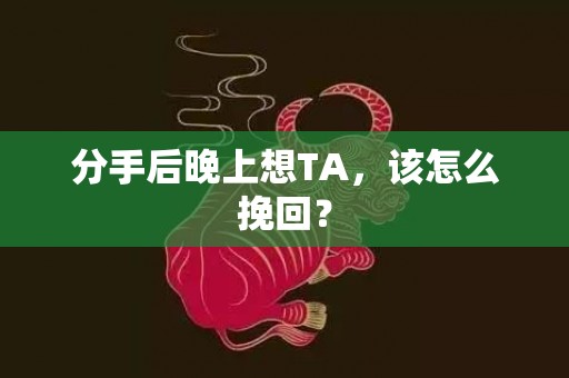 分手后晚上想TA，该怎么挽回？