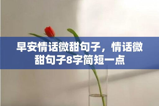 早安情话微甜句子，情话微甜句子8字简短一点