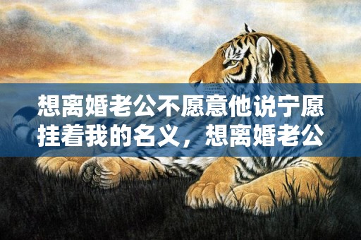 想离婚老公不愿意他说宁愿挂着我的名义，想离婚老公不愿意离怎么办