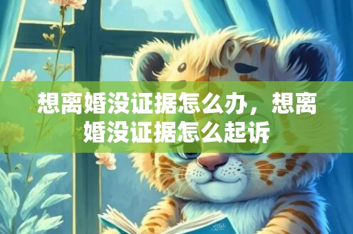 想离婚没证据怎么办，想离婚没证据怎么起诉