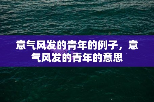 意气风发的青年的例子，意气风发的青年的意思