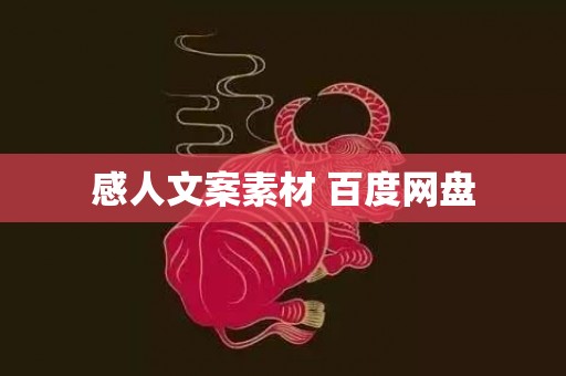 感人文案素材 百度网盘