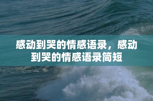 感动到哭的情感语录，感动到哭的情感语录简短