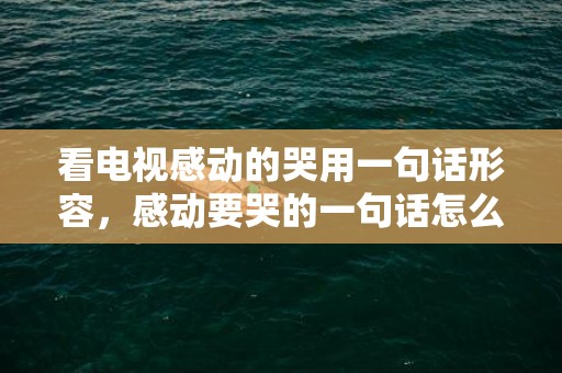 看电视感动的哭用一句话形容，感动要哭的一句话怎么写