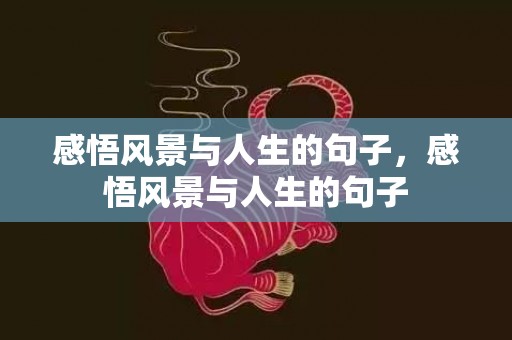 感悟风景与人生的句子，感悟风景与人生的句子