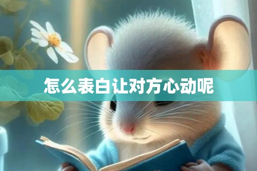 怎么表白让对方心动呢