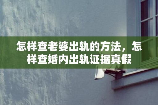 怎样查老婆出轨的方法，怎样查婚内出轨证据真假