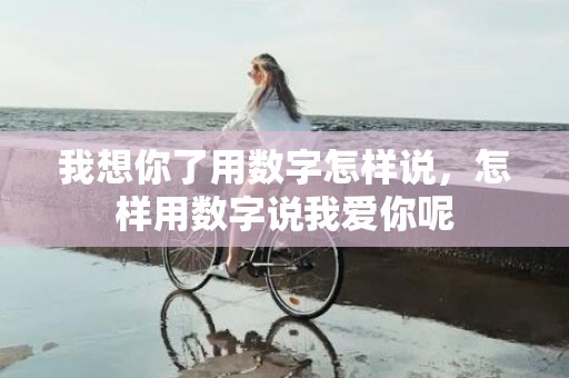 我想你了用数字怎样说，怎样用数字说我爱你呢