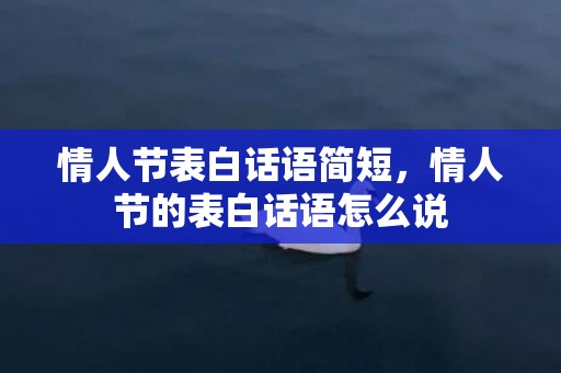 情人节表白话语简短，情人节的表白话语怎么说