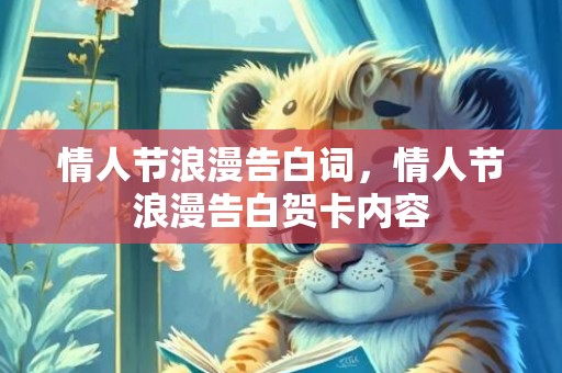 情人节浪漫告白词，情人节浪漫告白贺卡内容