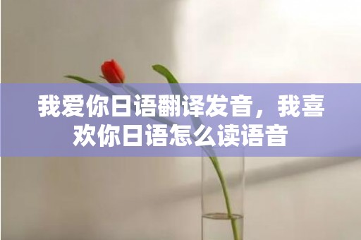 我爱你日语翻译发音，我喜欢你日语怎么读语音
