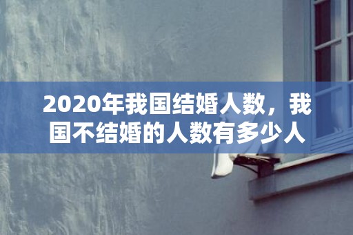 2020年我国结婚人数，我国不结婚的人数有多少人