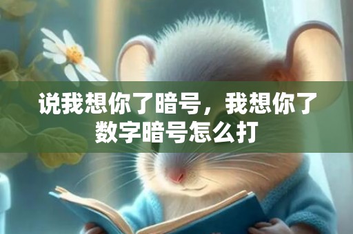 说我想你了暗号，我想你了数字暗号怎么打