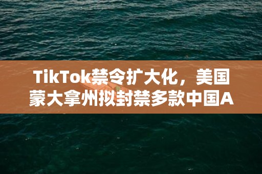 TikTok禁令扩大化，美国蒙大拿州拟封禁多款中国APP