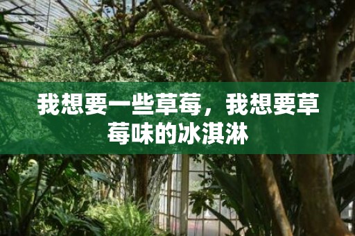 我想要一些草莓，我想要草莓味的冰淇淋