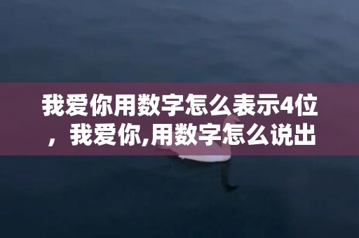 我爱你用数字怎么表示4位，我爱你,用数字怎么说出来