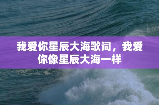 我爱你星辰大海歌词，我爱你像星辰大海一样