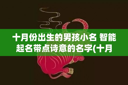 十月份出生的男孩小名 智能起名带点诗意的名字(十月份出生的男孩取什么小名)
