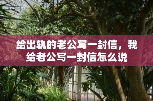 给出轨的老公写一封信，我给老公写一封信怎么说