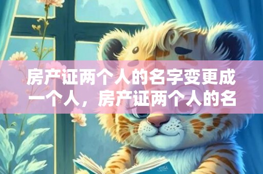 房产证两个人的名字变更成一个人，房产证两个人的名字卖房