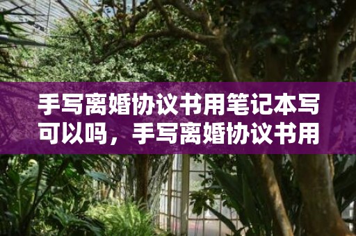 手写离婚协议书用笔记本写可以吗，手写离婚协议书用什么纸