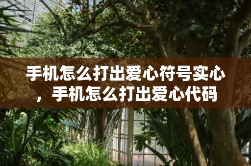 手机怎么打出爱心符号实心，手机怎么打出爱心代码