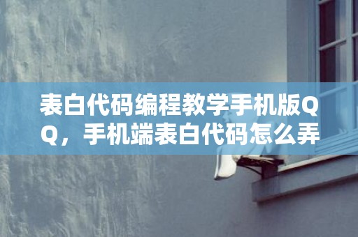 表白代码编程教学手机版QQ，手机端表白代码怎么弄的
