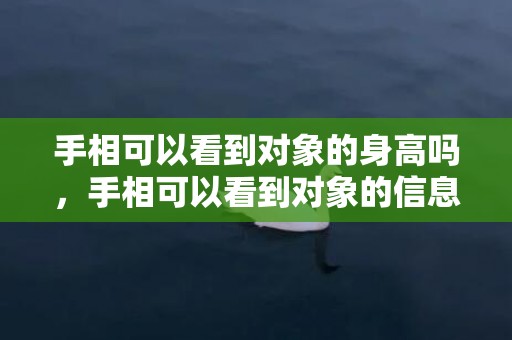 手相可以看到对象的身高吗，手相可以看到对象的信息吗