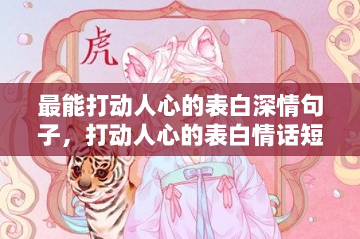 最能打动人心的表白深情句子，打动人心的表白情话短句