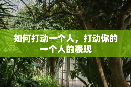 如何打动一个人，打动你的一个人的表现