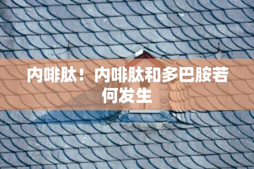 内啡肽！内啡肽和多巴胺若何发生