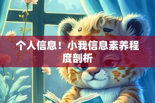 个人信息！小我信息素养程度剖析