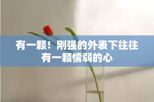有一颗！刚强的外表下往往有一颗懦弱的心