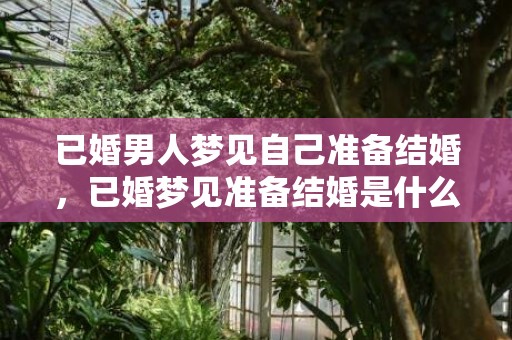 已婚男人梦见自己准备结婚，已婚梦见准备结婚是什么意思，已婚梦见自己要结婚了