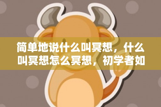 简单地说什么叫冥想，什么叫冥想怎么冥想，初学者如何进入冥想