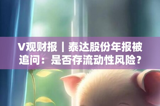 V观财报｜泰达股份年报被追问：是否存流动性风险？
