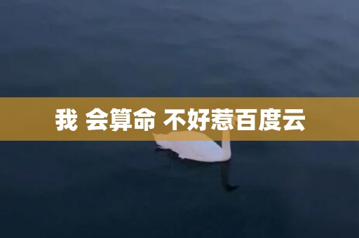 我 会算命 不好惹百度云