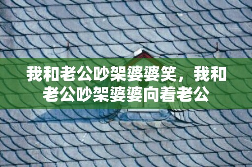 我和老公吵架婆婆笑，我和老公吵架婆婆向着老公