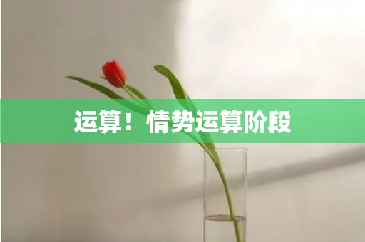 运算！情势运算阶段