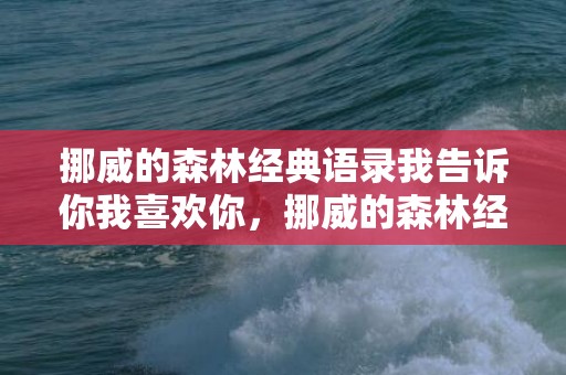 挪威的森林经典语录我告诉你我喜欢你，挪威的森林经典语录日文