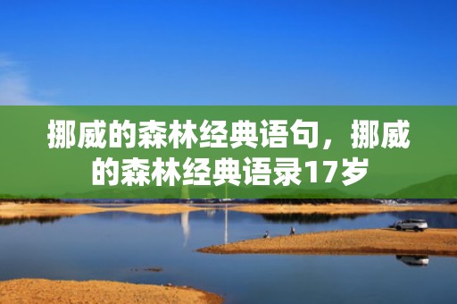 挪威的森林经典语句，挪威的森林经典语录17岁