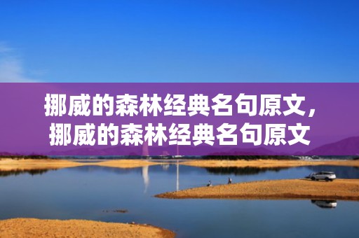 挪威的森林经典名句原文，挪威的森林经典名句原文
