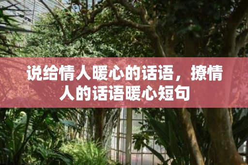 说给情人暖心的话语，撩情人的话语暖心短句