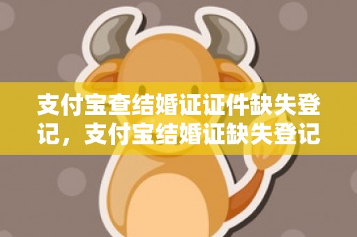支付宝查结婚证证件缺失登记，支付宝结婚证缺失登记