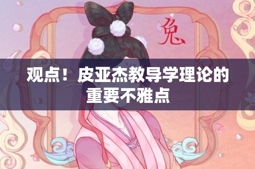 观点！皮亚杰教导学理论的重要不雅点