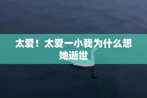 太爱！太爱一小我为什么想她逝世