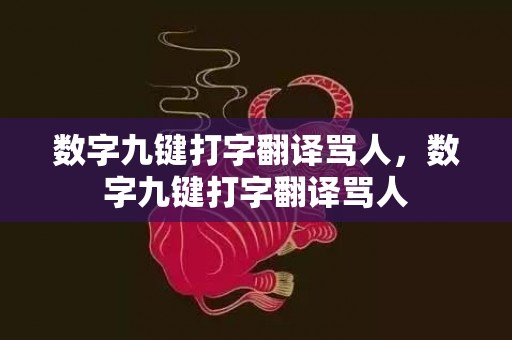 数字九键打字翻译骂人，数字九键打字翻译骂人
