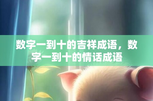 数字一到十的吉祥成语，数字一到十的情话成语