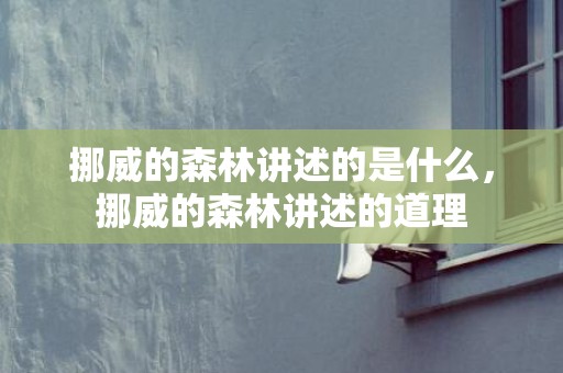 挪威的森林讲述的是什么，挪威的森林讲述的道理