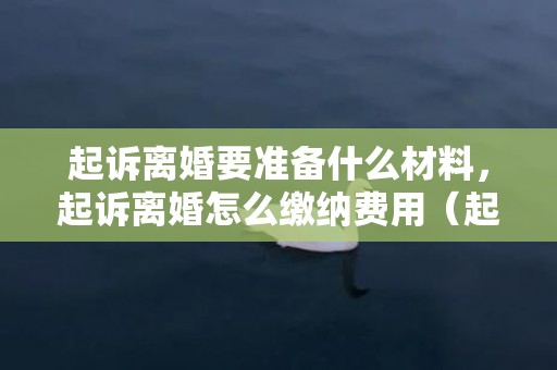 起诉离婚要准备什么材料，起诉离婚怎么缴纳费用（起诉离婚怎么交诉讼费）